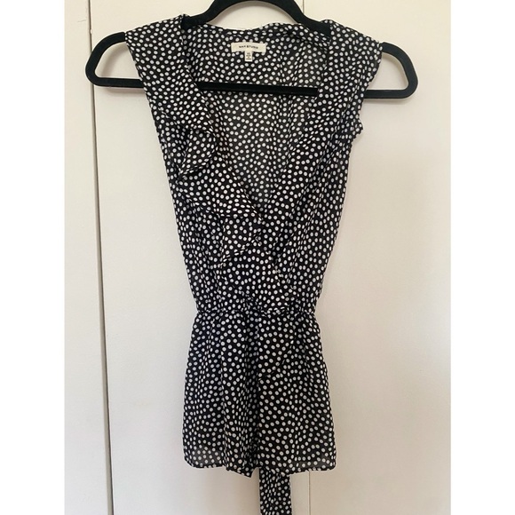 Max Studio Tops - 2 for $20!! Max Studio Sleeveless Blouse black and white ruffles classy business